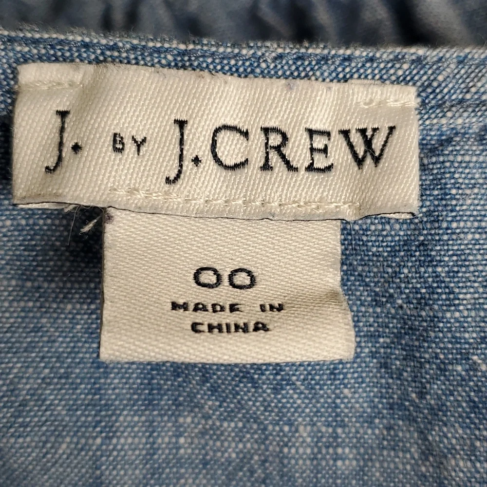 J. By J. Crew Chambray Blue top Size 00
